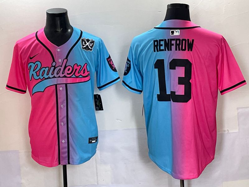 Men 2025 Oakland Raiders #13 Renfrow Blue pink Nike Limited NFL Jersey 006->oakland raiders->NFL Jersey